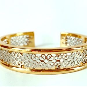 Mixed Metal Lattice Filigree Bracelet